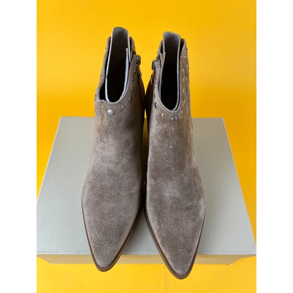 Marc Fisher LTD Deni Booties Ankle Boots Womens 10 M Brown Suede Studded NWB - Picture 4 of 12